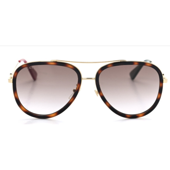 Gucci Acetate Aviator Sunglasses Tortoise MSRP $499 - Picture 1 of 10